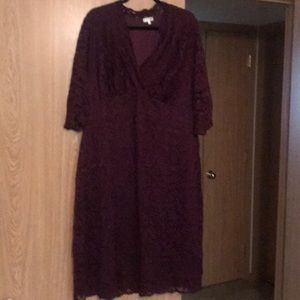 Burgundy lace dress